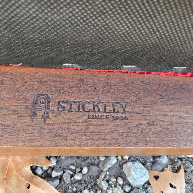 Set of 8 Traditional Cushioned Stickley Dining Chairs For Sale - Image 16 of 16