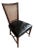 Karges Accent Side Chair Black Leather Cane Back For Sale