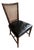 Karges Accent Side Chair Black Leather Cane Back Chinoiserie Style For Sale