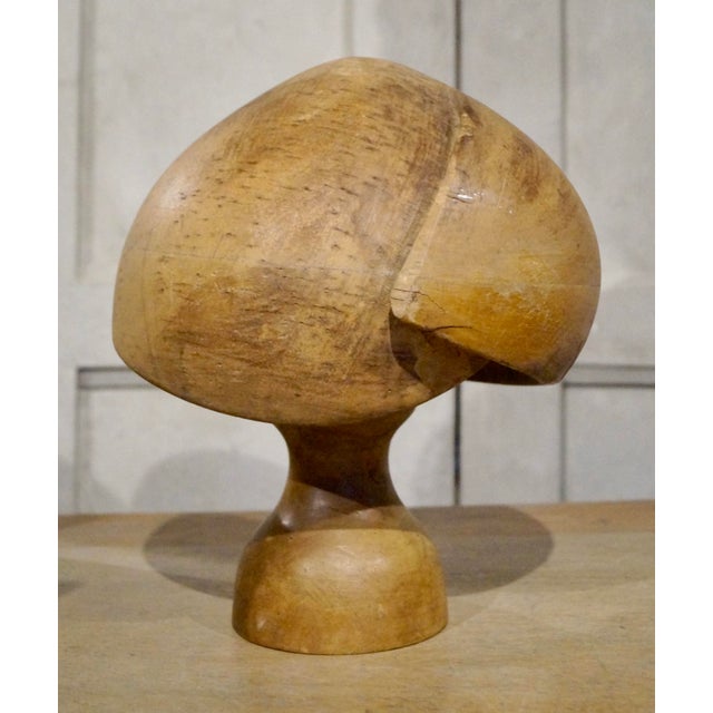 Wood Antique Hat Block on Stand by Riva Marchesi for Milliners, Paris, France, 1900s For Sale - Image 7 of 7