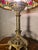 Antique Art Nouveau Bronze Lamp with Stained Glass Shade in the style of Tiffany, 1900, in Flawless conditions. Designed...