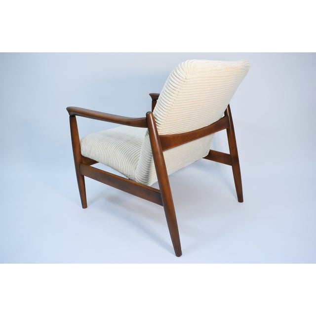 Beige Vintage Armchair in Beige Cord by E. Homa, 1960s For Sale - Image 8 of 18