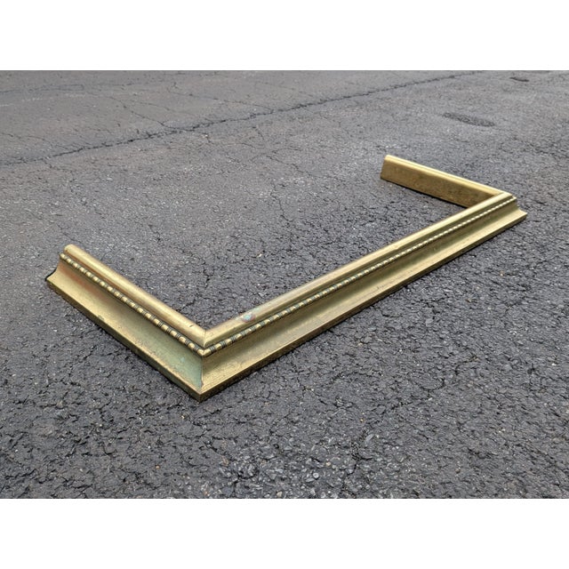 Elegant 19th Century Brass Fireplace Fender For Sale - Image 4 of 6