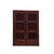 1960s Vintage Brown Oriental Open Bars Doors Display Curio Cabinet Bookcase For Sale - Image 5 of 9
