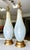 Wood 1950s Large Murano Opalescent Blue Gold Inclusions Table Lamps - a Pair For Sale - Image 7 of 18