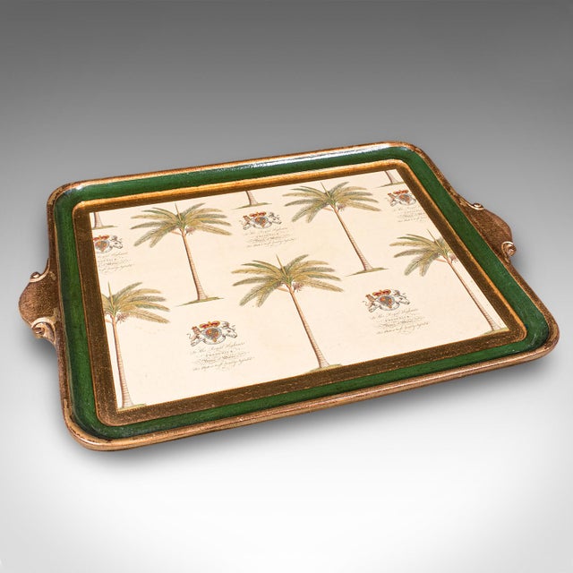 Pair of Vintage Florentine Serving Trays, Italianate Afternoon Tea Platter, 1970 For Sale - Image 4 of 10