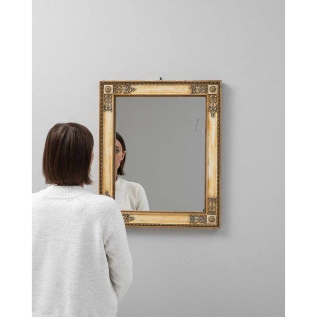 French Early 20th Century French Gilded Wood Mirror For Sale - Image 3 of 10