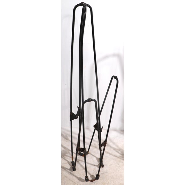 Mid-Century Modern 2 Mid Century Canvas Sling Butterfly Chairs on Folding Wrought Iron Frames For Sale - Image 3 of 8