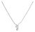 10K White Gold Diamond Accent "J" Initial Script Style Pendant Necklace For Sale