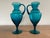 Mid-Century Modern Mid-Century Blue Empoli Glass Ewers - a Pair For Sale - Image 3 of 10