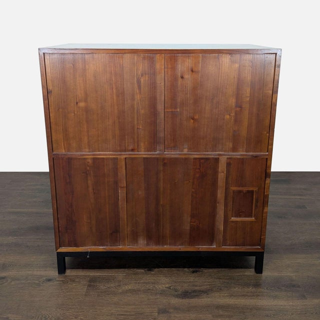 Brown Room & Board by Maria Yee Sukiya Solid Wood Secretary Desk With Storage For Sale - Image 8 of 9