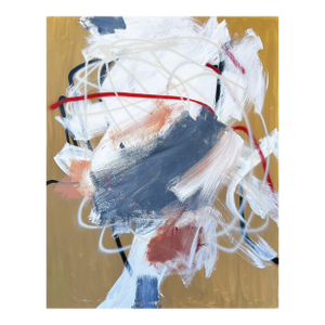 Contemporary Abstract Oil and Acrylic on Canvas "8 1/2 Bit" by Tommaso Fattovich