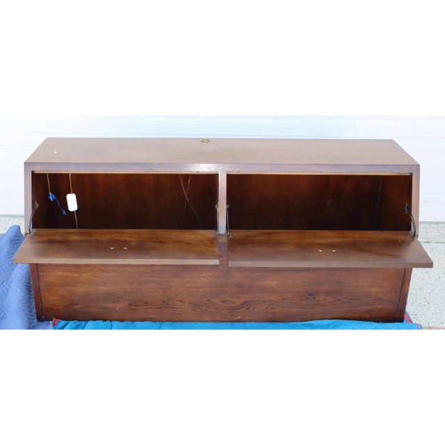 1980s Henredon Campaign Queen Size Headboard For Sale In Tampa - Image 6 of 10