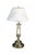 This vintage Stiffel solid brass adjustable desk lamp—ideal as a banker's, student, or piano lamp—features a heavy, tiered...