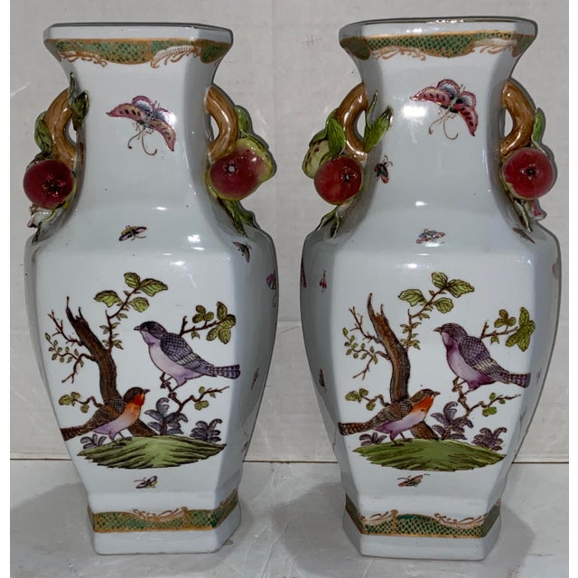 Vintage Chinese Vases With Birds a Pair Chairish
