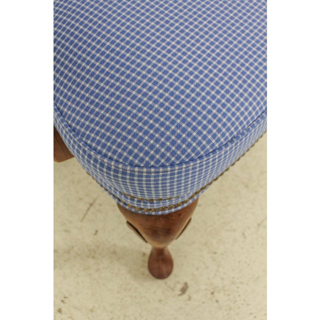 Fairfield Blue Print Upholstered Open Armchair For Sale - Image 9 of 13