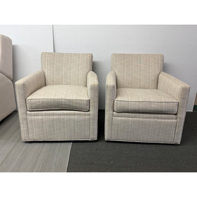 Design Plus Gallery presents a Pair of Essence Living Room Swivel Chairs from Chaddock. The company Chaddock has been...