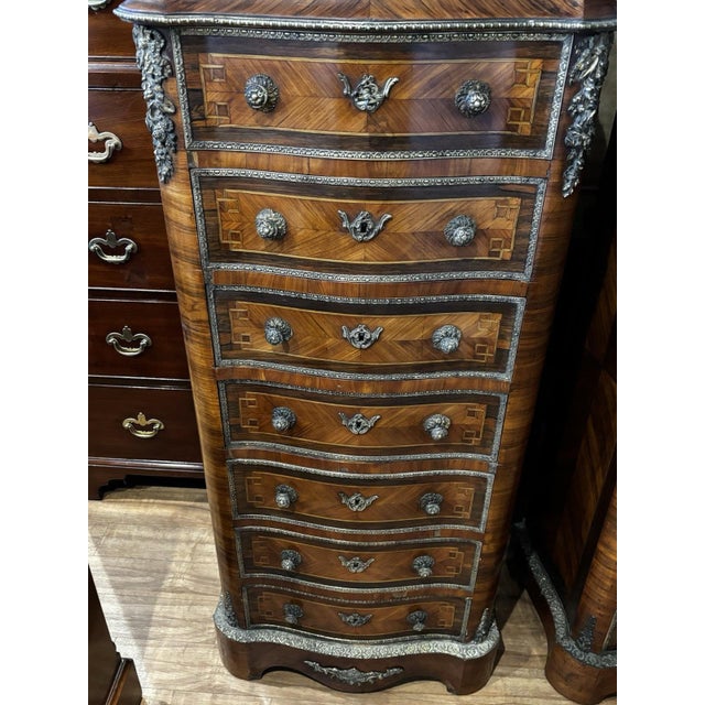 Napoleon III Chests of Drawers, 1800s, Set of 2 For Sale - Image 9 of 15