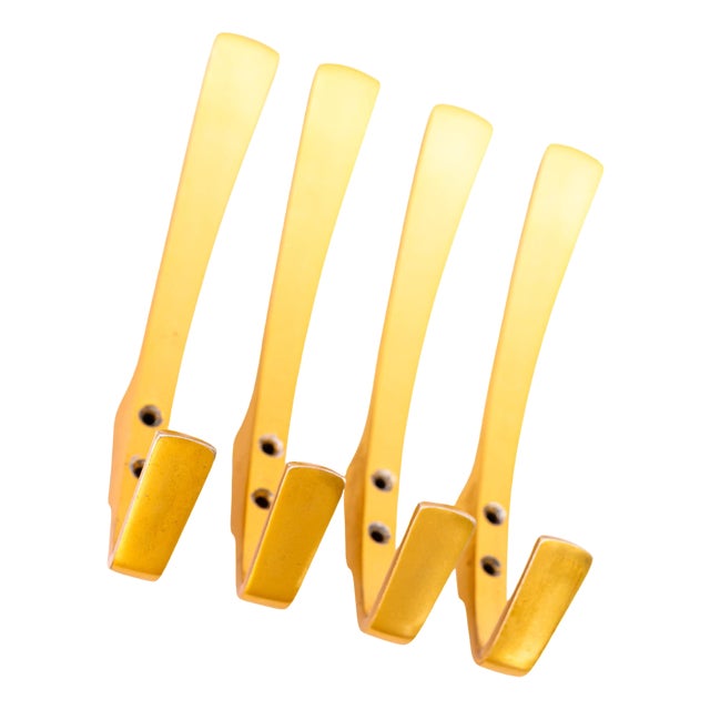 Aluminium Wall Hooks, 1960s, Set of 4 For Sale