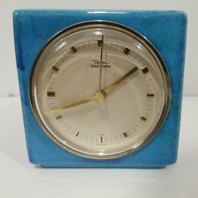 1970s Diehl MidCentury Ceramic Cube Clock Chairish
