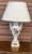 Swan Neck Porcelain Table Lamp with Fabric Shade from Gerold Tettau, 1950s For Sale - Image 4 of 11