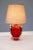 Glass Bright Red Crystal Glass Lamp by Börne Augustsson for Åseda, Sweden For Sale - Image 7 of 14