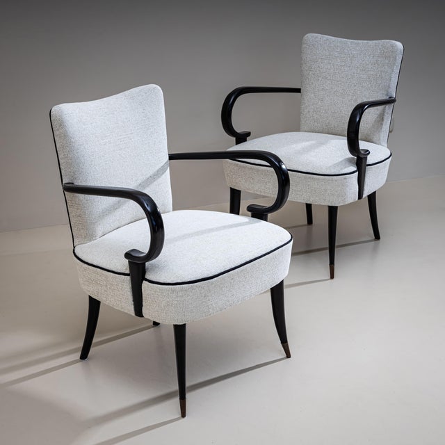 Mid-20th Century Pair of Armchairs, possibly Italy For Sale - Image 9 of 9