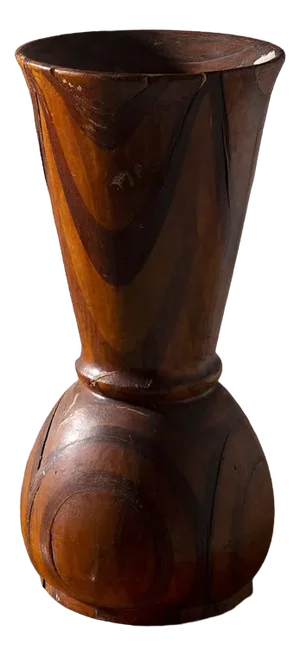Vintage American Vase in Various Wood Essences, 1950s
