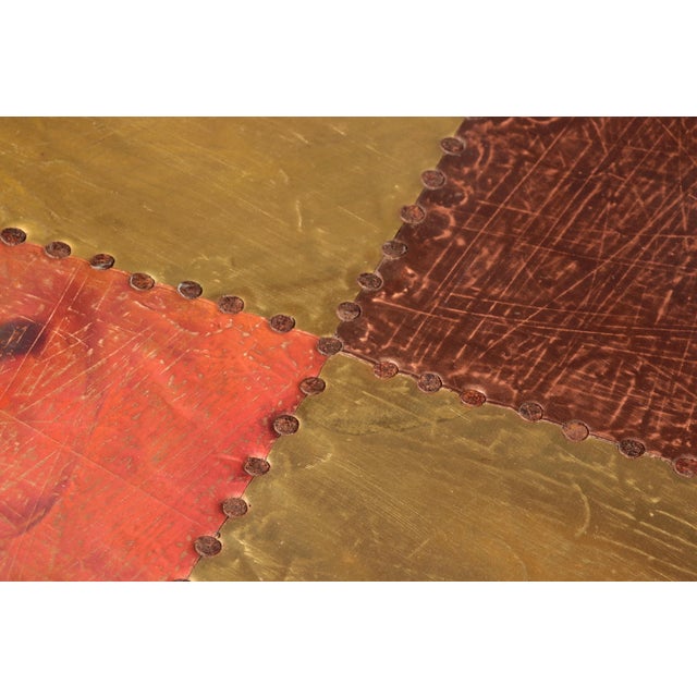 Side Table in Copper and Stained Beechwood from Lorenzo Burchiellaro, Italy, 1960s For Sale - Image 4 of 10