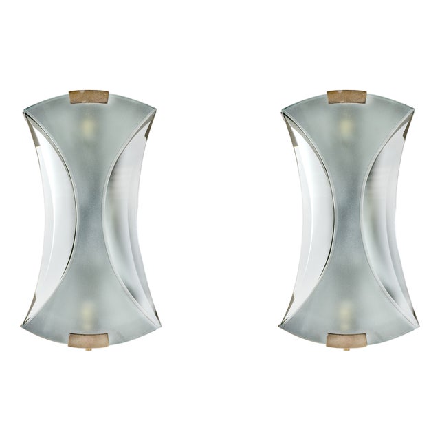 Model 2225 Wall Lights by Max Ingrand for Fontana Arte, 1960s, Set of 2 For Sale