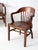 Wood Antique Bankers Chairs Set of 4 For Sale - Image 7 of 12