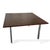 Brown Low Mid-Century Square Coffee Table with Rosewood Top and Chrome Legs For Sale - Image 8 of 9