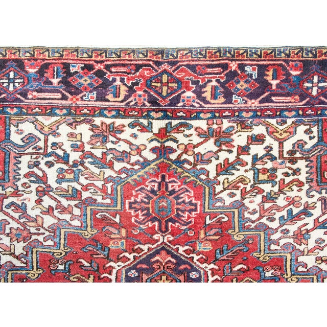 Early 20th Century Persian Heriz Rug For Sale - Image 12 of 15