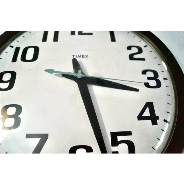 1940’s Industrial Era Mid-Century Modern Time Wall Clock For Sale In Los Angeles - Image 6 of 9