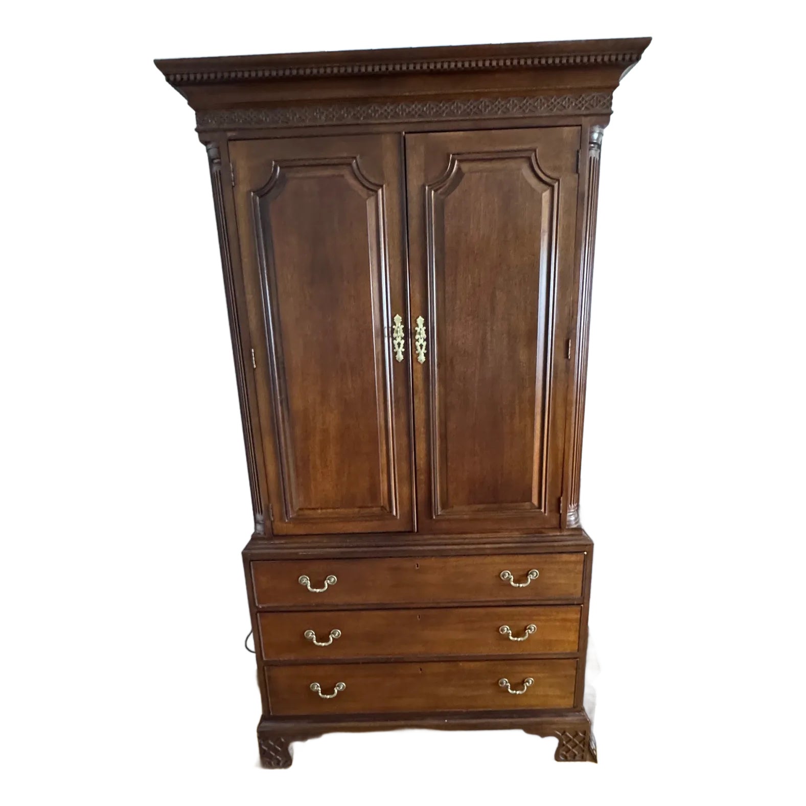 Late 20th Century Henredon Natchez Armoire | Chairish