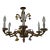 Vintage Capodimonte-Style Porcelain Floral Six-Light Chandelier For Sale