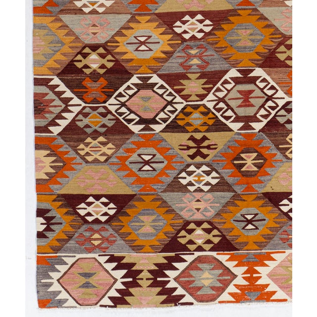 Vintage Circa 1940 Turkish Kilim 5ft 4in X 9ft 4in For Sale - Image 9 of 15