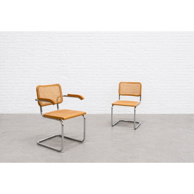 Marcel Breuer Cesca Styled Mid Century Modern Dining Chairs, a Pair For Sale - Image 10 of 11