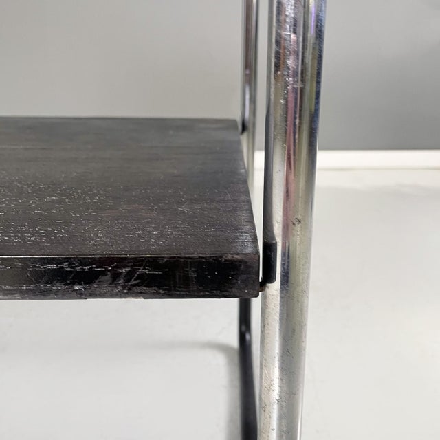 German Black Wood and Steel Coffee Table from Arnold Bauhaus Collection, 1980s For Sale - Image 12 of 14