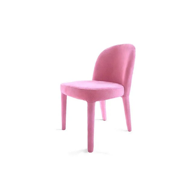 Dining Chair in Pink Velvet. Height 79 cm.Width 59 cm.Depth 57,5 cm.Seat height 46,5 cm.