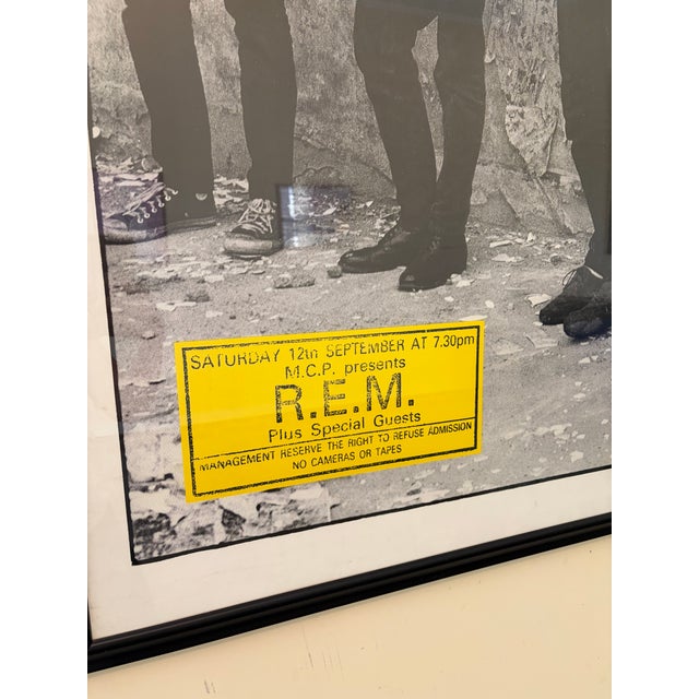 Transparent Vintage Framed Poster Featuring the American Rock Band r.e.m For Sale - Image 8 of 8