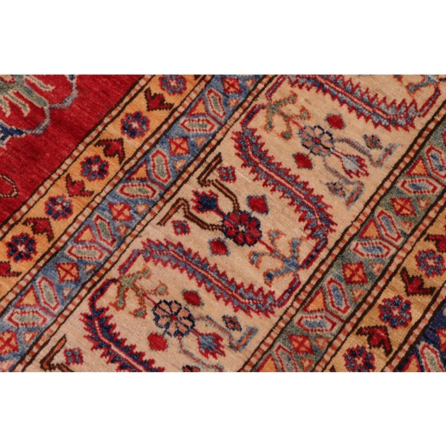 Textile 1990s Southwestern Super Kazak Red & Beige Wool Rug - 8'5'' X 10'3'' For Sale - Image 7 of 8