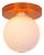 Globe Flush Mount Copper, 5 Inch Glass Globe, by Research.Lighting, Modern, Minimal For Sale
