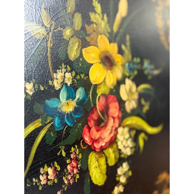 English 19th Century Large English Papier-Mâché Tray (H 20 X W 26 5/8) For Sale - Image 3 of 9