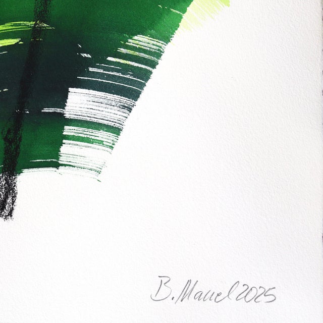 Forest 3 - Original Expressionist Forest Landscape Ink Painting on French Linen Paper by Bettina Mauel For Sale In Los Angeles - Image 6 of 6