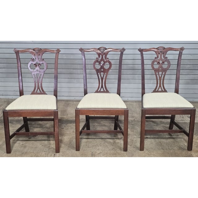 Set of Late 20th Century 6 Hickory Chair Chippendale Mahogany Dining Chairs For Sale In Cleveland - Image 6 of 13