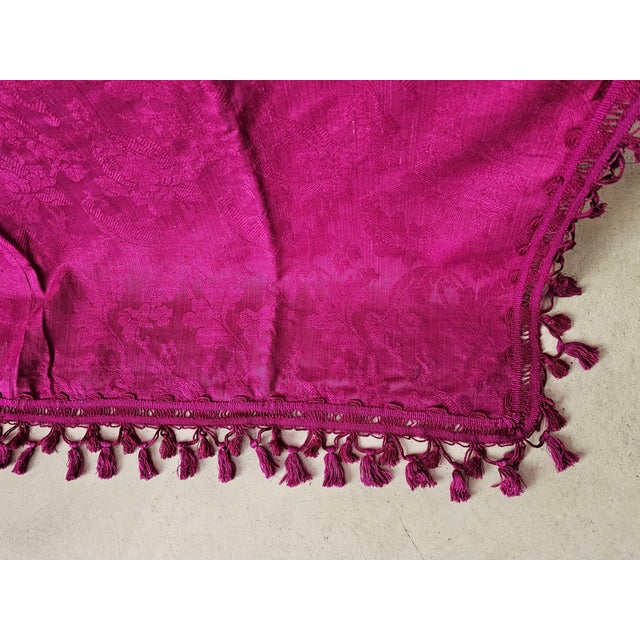 Antique Italian Bedspread in Calabrian Silk, 1770 For Sale - Image 6 of 11