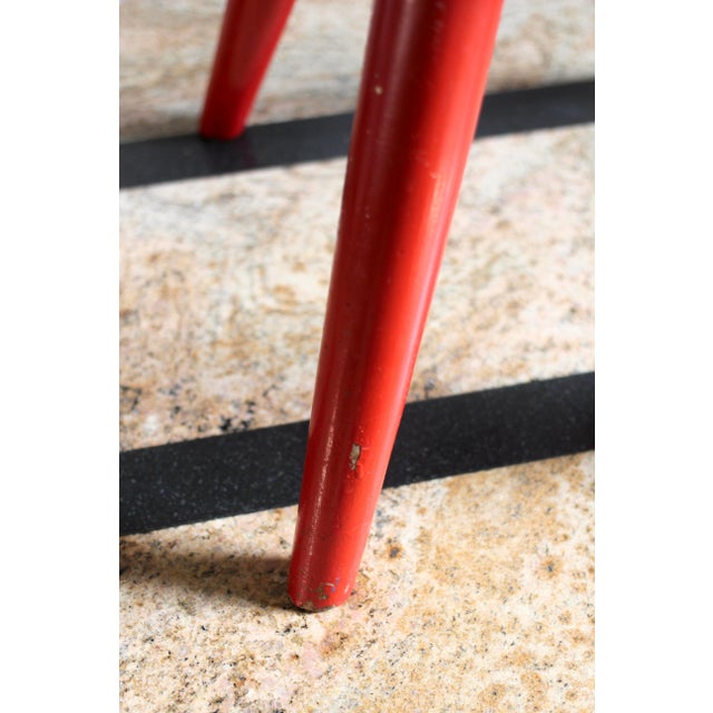Red Handmade Red "Keyhole Chair" in the Style of William Fetner For Sale - Image 8 of 9