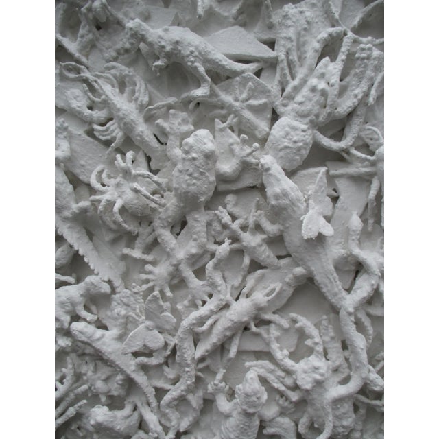 White Contemporary Mixed-Media Natural Palette Relief Painting by Diane Grant - Piece For Sale - Image 8 of 12