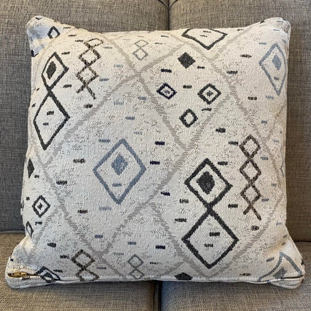 Modern Neutral Geometric Tribal Design Woven Throw Pillows-Set of Two For Sale - Image 12 of 12